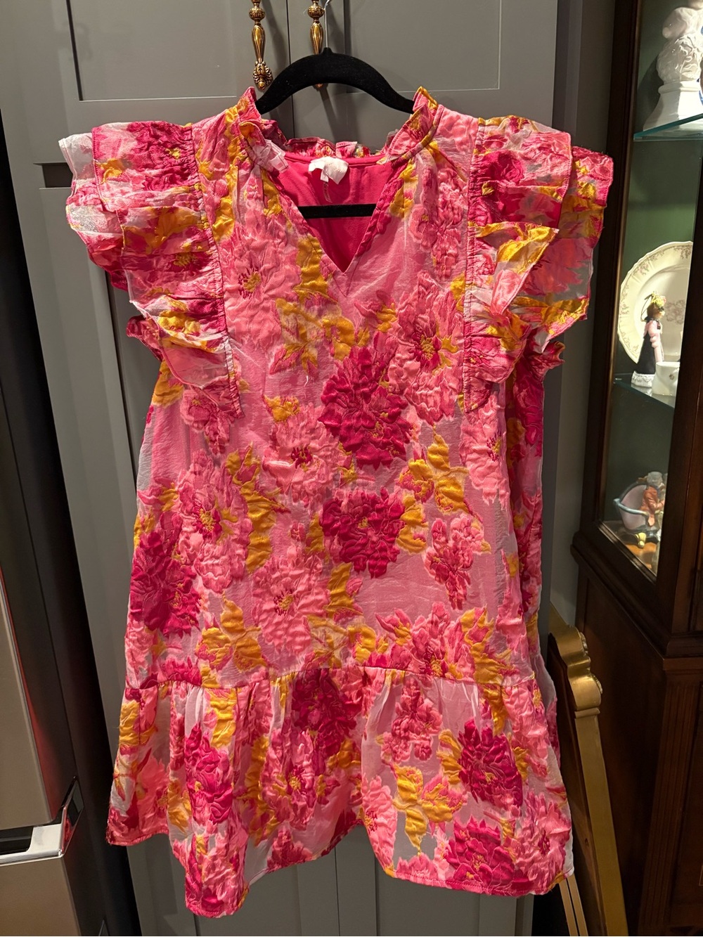 Entro pink floral ruffled dress - Picture 3 of 5